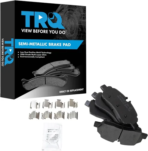 Miniatura 154 de TRQ Pastillas de freno delanteras semi metálicas compatibles con Ford Expedition 2018-2021 F-150 2018-2020 Lincoln Navigator 2018-2022