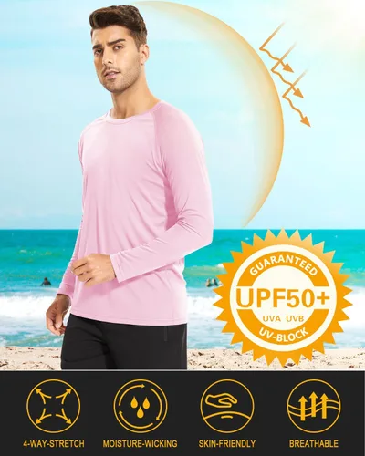 Miniatura 137 de MAGCOMSEN Camisas de manga larga para hombre, protección solar UPF 50+, camisetas atléticas para senderismo, correr, entrenamiento, protección