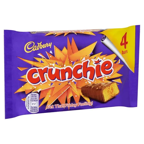 Miniatura 5 de Cadbury Crunchie (4 x 26.1g barras de chocolate) 104.4g Chocolate del Reino Unido / Chocolate británico