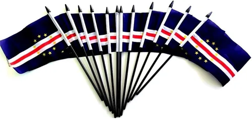 Miniatura 164 de Paquete de 12 banderas de escritorio de oficina en miniatura de poliéster internacional de 4 x 6 pulgadas, 1 docena de banderas pequeñas de 4 x 6