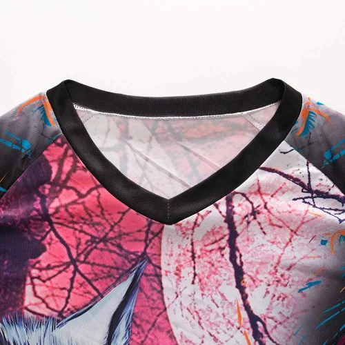 Miniatura 6 de JPOJPO Camiseta de ciclismo para hombre, camiseta de manga larga, para bicicleta de montaña, motocicleta, ropa anti-UV
