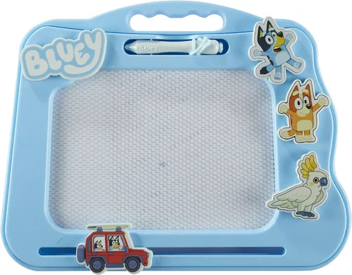 Miniatura 2 de Bluey Travel - Almohadilla magnética para garabatos con bolígrafo y 3 sellos, dibuja y borra sin ensuciar, azul