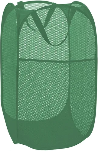 Miniatura 21 de BATTOO Cesta de lavandería emergente de malla fuerte de lujo con bolsillo lateral, plegable para cuarto de lavandería, baño, habitación de niños