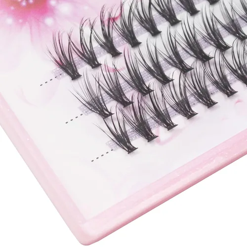 Miniatura 6 de Bodermincer Kit de extensiones de pestañas postizas 20D suaves de 0.003 in, rizo C, racimos de pestañas individuales
