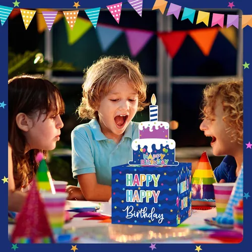Miniatura 3 de Caja de Dinero de Cumpleaños para Tirar Regalo en Efectivo, Cajas de Regalo Sorpresa para Dinero, Caja Portadinero con Tarjeta de Feliz Cumpleaños
