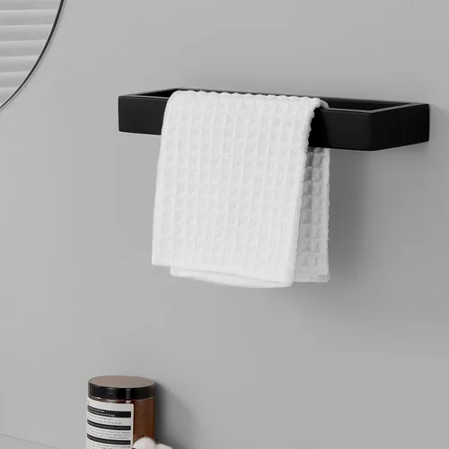 Miniatura 2 de KES Toallero negro para toalla de baño, toallero de mano de 10 pulgadas, accesorios de baño modernos, montaje en pared, acero inoxidable SUS304