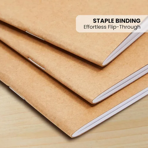 Miniatura 5 de Paquete de 24 diarios de papel kraft forrado, 48 páginas cada uno, cuadernos de papel A5 de 5.5 x 8.5 pulgadas a granel para estudiantes, escritura