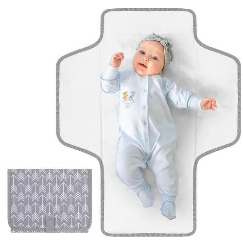 Accmor Cambiador de pañales portátil, cambiador de bebé impermeable, almohadillas de cambio de pañales plegables para bebé Arrow