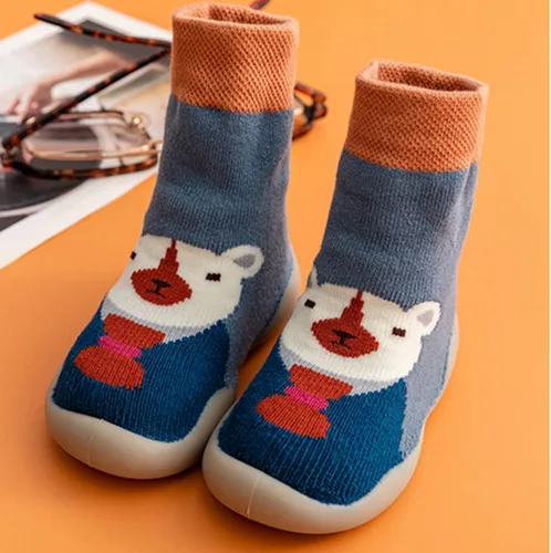 Miniatura 2 de 2 pares de calcetines de bebé antideslizantes de suela suave de goma para bebés