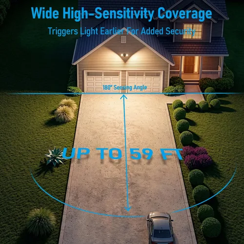 Miniatura 3 de Luz de seguridad LED con sensor circular, 2 cabezales 20W/3 cabezales 30W., LHSCT-20WRSS30-BRZ, 20.0watts, 120.00 volts COB LED Motion Detector