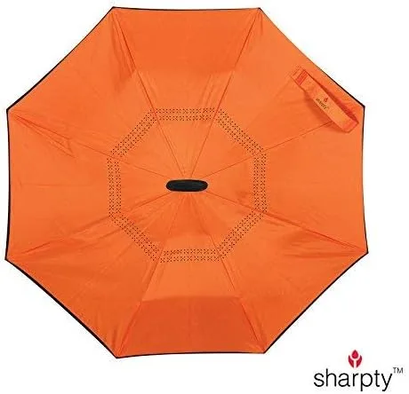 Miniatura 2 de Sharpty - Paraguas invertido resistente al viento para mujer con protección UV con mango en forma de C