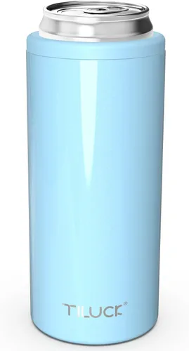 Miniatura 34 de TILUCK Enfriador de Latas Delgadas para Cerveza Delgada y Seltzer Duro, Acero Inoxidable, Acero Inoxidable Aislado de Doble Pared para Latas Cactus