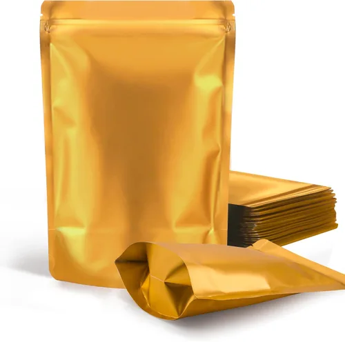 Miniatura 11 de FireKylin Paquete de 100 bolsas resellables con pie, bolsas a prueba de olores con cierre de cremallera de aluminio para embalaje
