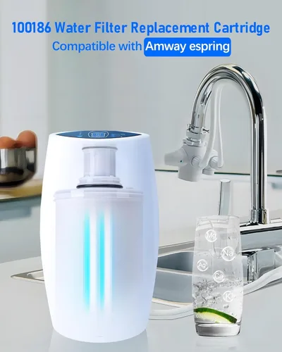 Miniatura 2 de Cartucho de repuesto para filtro de agua 100186 compatible con el sistema de filtro de agua Amway espring, filtración de alta precisión, retiene