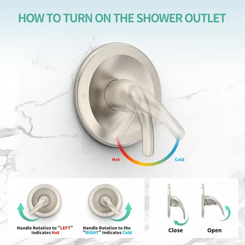 Miniatura 7 de SR SUN RISE Sistema de ducha con ducha de mano y ducha de lluvia, juego combinado de alta presión de 5 pulverizaciones, grifo de ducha doble 2 en 1
