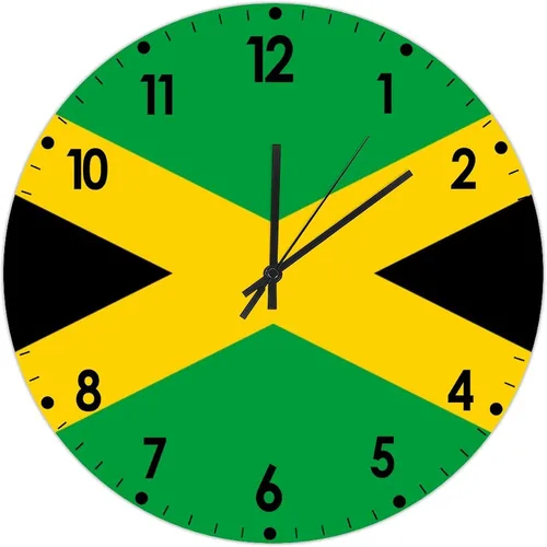 Miniatura 649 de Cheyan Reloj de pared con bandera de Canadá de 12 pulgadas, silencioso, sin tictac, de PVC, funciona con pilas, reloj redondo decorativo, regalo