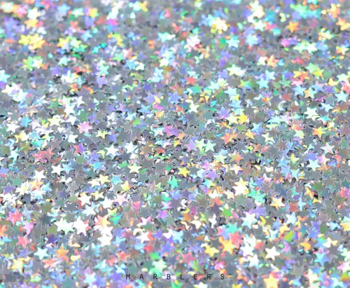 Miniatura 5 de MARBLERS Brillantina de forma gruesa de grado cosmético [estrella] 0.11 onzas (0.11 oz) Escamas No tóxica Vegana Libre de crueldad animal