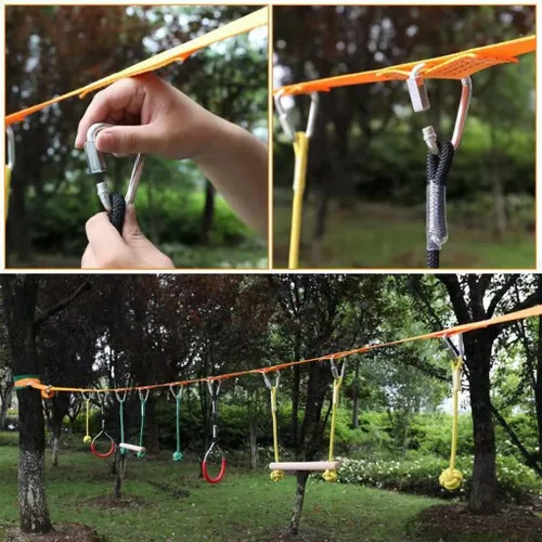 Miniatura 4 de Carrera de obstáculos para niños, juego de 13 piezas de carrera de obstáculos de guerrero para niños, equipo de entrenamiento al aire libre, kit