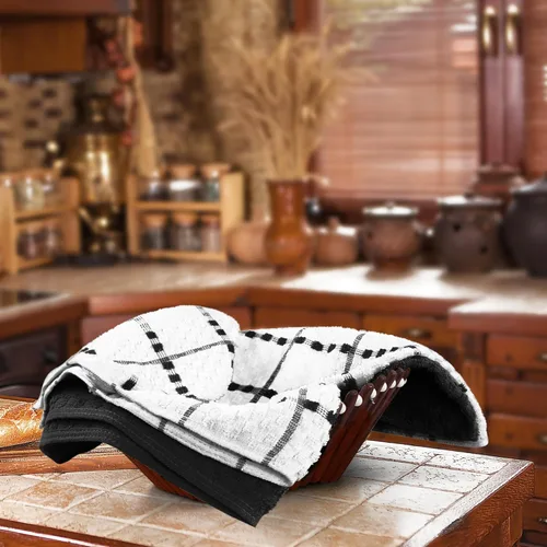 Miniatura 5 de Utopia Towels - Juego de paños de cocina de 12 unidades, 15 x 25 pulgadas, 100% algodón hilado en anillo súper suave y absorbente, toallas de lino