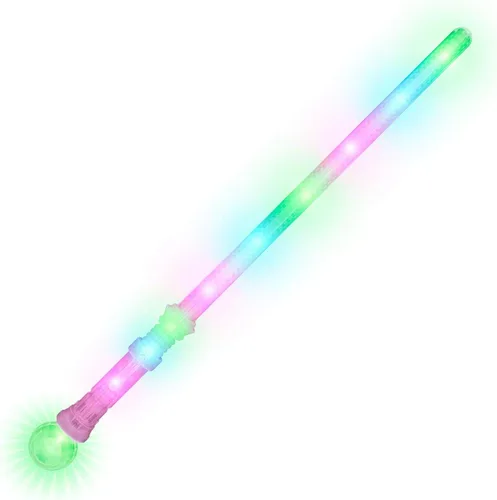 Miniatura 3 de FlashingBlinkyLights Espadas espaciales de sable con luz LED eléctrica con luz colorida que proyecta la manija de bola de cristal
