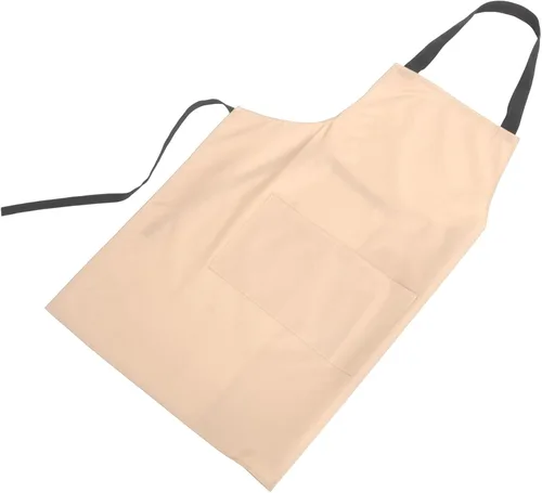 Waterproof Kitchen Apron for Adults with Large Pouch, Pink Pvc Cooking Apron for Men and Women, Oil-resistant Utensil Washing Bib Suitable for Home