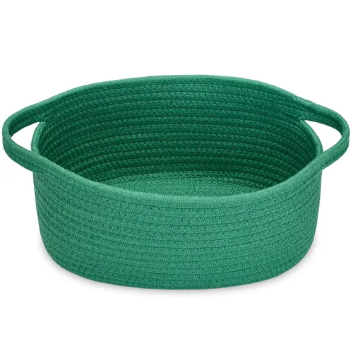 Miniatura 10 de ABenkle Cesta Pequeña con Asas - Contenedor de Almacenamiento Tejido de Cuerda Decorativo Duradero Cubo Organizador de Estante, Cesta de Regalo