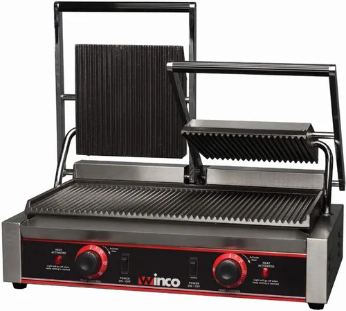 Winco Prensa doble para parrilla Panini de grado comercial