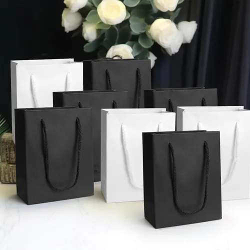 Miniatura 5 de batifine Bolsas de regalo pequeñas, pequeñas bolsas de joyería con asas, pequeñas bolsas de papel a granel para recuerdos de fiesta, regalos