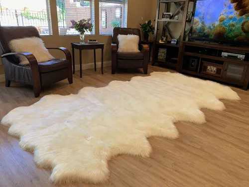Miniatura 97 de LAMBZY Alfombra de pelo de oveja sintética, hipoalergénica, súper suave, sedosa para sala de estar, habitación de los niños, sofá