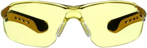 Miniatura 5 de 3M - Lentes de seguridad con patillas planas con lente resistente a los arañazos, marco ámbar, 1 par