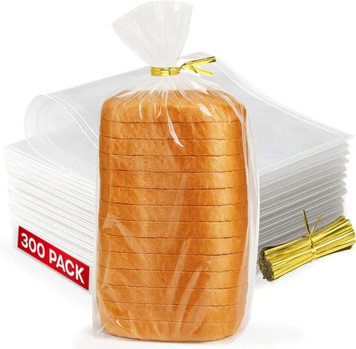 Miniatura 10 de Bolsas de pan de plástico reutilizables, paquete de 50 bolsas transparentes para pan casero, perfectas para almacenamiento de productos horneados