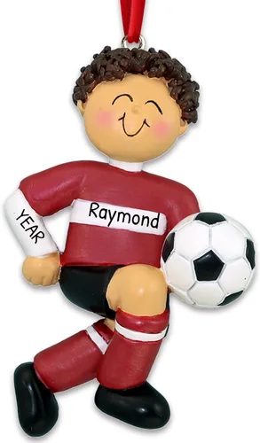 Miniatura 8 de Adornos de fútbol 3D para niño para árbol de Navidad, adorno de fútbol personalizado 2025, adornos de Navidad personalizados para niños, regalos
