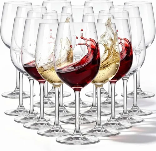 Miniatura 9 de Juego de 12 copas de vino de acrílico irrompibles con tallo, copas de vino de plástico de 12 onzas, copas de vino reutilizables transparentes