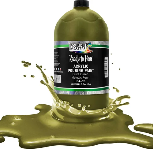 Miniatura 38 de Pouring Masters - Acrílico metálico dorado de 24 quilates - Listo para verter - Pintura para verter - A base de agua premezclada de 32 onzas