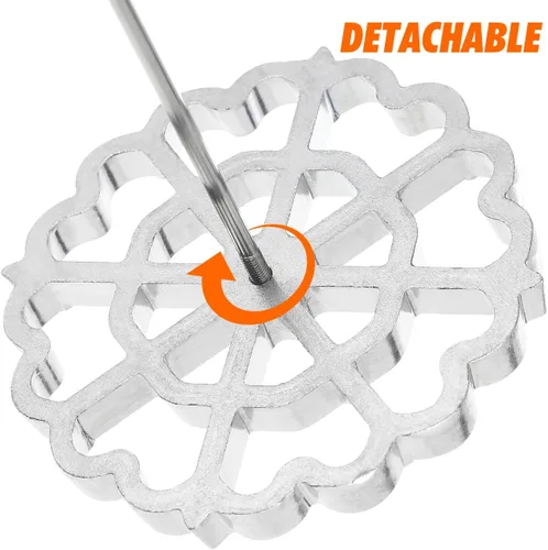 Miniatura 4 de Ciieeo Rosette Timbale Set Moldes de aluminio para gofres con mango de madera, plancha de pastelería sueca para galletas Bunuelos Herramienta