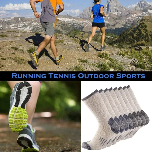 Miniatura 5 de Calcetines de lana merina para hombre, calcetines deportivos cálidos para hombre, adecuados para senderismo, senderismo, campamento..