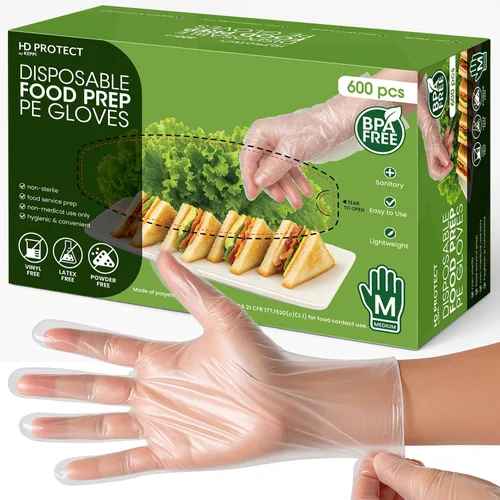 Miniatura 14 de Keppi 100 unidades de guantes desechables - libres de BPA y látex - guantes desechables sin látex - para manejo de alimentos - seguros para Guantes
