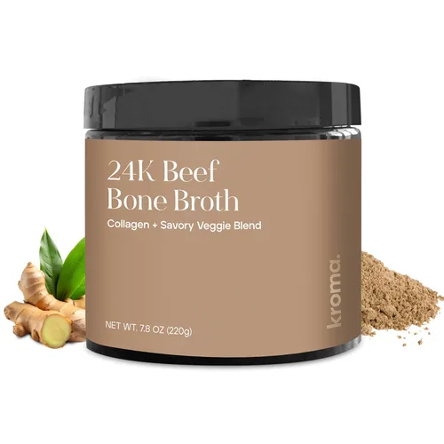 Miniatura 12 de Polvo de Caldo de Hueso de Pollo 24K de Kroma - Paquete de 7, 7 Porciones – Caldo de Hueso Orgánico Rico en Proteínas – Caldos Instantáneos