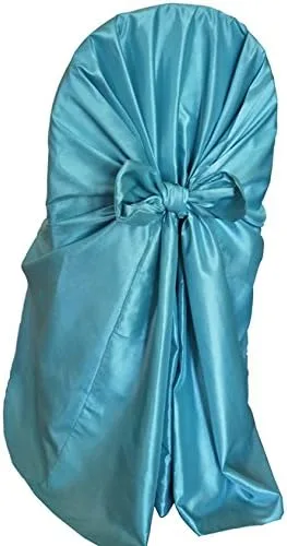 Miniatura 7 de (2 fundas universales para sillas de tafetán/funda de silla con lazo para restaurante, boda, fiesta, banquete, eventos, color rojo manzana)