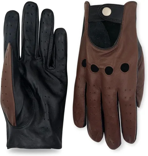 Miniatura 5 de ZLUXURQ Guantes de conducción profesionales de piel sin forro para hombre, piel de cordero italiana suave y fina