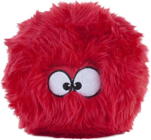 Miniatura 24 de goDog Furballz - Bola de peluche chirriante para perro, tecnología Chew Guard, color arcoíris genial, grande Furballz (arco iris fresco)