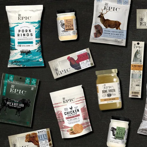 Miniatura 8 de Barritas EPIC de tocino de bisonte y arándanos rojos, alimentadas con hierba, 12 unidades en caja, barritas de 1.3oz