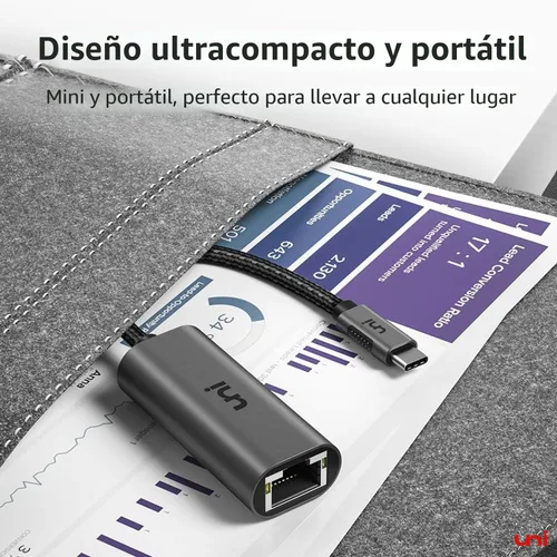 Miniatura 6 de uni - Adaptador USB C a Ethernet Gris