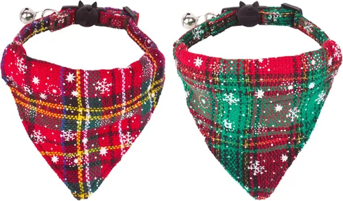 Miniatura 8 de ADOGGYGO Collares de gato con bandera americana separables con bandana extraíble, collar de bandana ajustable del 4 de julio para gatos y gatitos