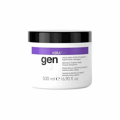 Genus Mascarilla reestructurante de queratina enriquecida con proteínas de seda, caviar y colágeno, peinado, nutre e hidrata, apta para todo tipo de