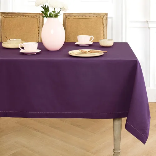 Miniatura 36 de Solino Home Mantel cuadrado de lino y algodón con vainica, 52 x 52 pulgadas, lavable a máquina para verano, 4 de julio