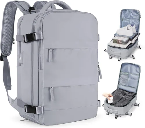 Miniatura 64 de coofay Mochila de viaje, para laptop, unisex, aprobada para aviones, bolsa de mano, equipaje, para artículos personales, para debajo del asiento