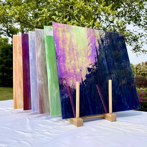 Hojas de vidrieras de 12 x 12 pulgadas, paquete de 6 unidades de vidrio de mosaico (5.8 pies cuadrados), coloridas hojas de arte y manualidades para