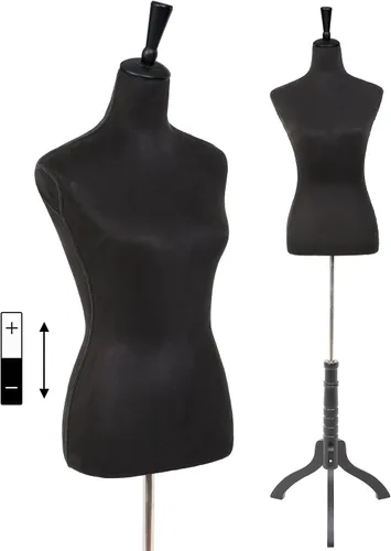 Maniquí, forma de vestido, maniquí femenino, torso, ajustable, 59-67 pulgadas, soporte de cuerpo manicano mejorado para pantallas de mujer, soporte