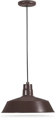 Miniatura 8 de Lámpara colgante industrial blanca de 14 pulgadas con cable ajustable de 10 pies, lámpara colgante vintage montada en techo para uso en interiores